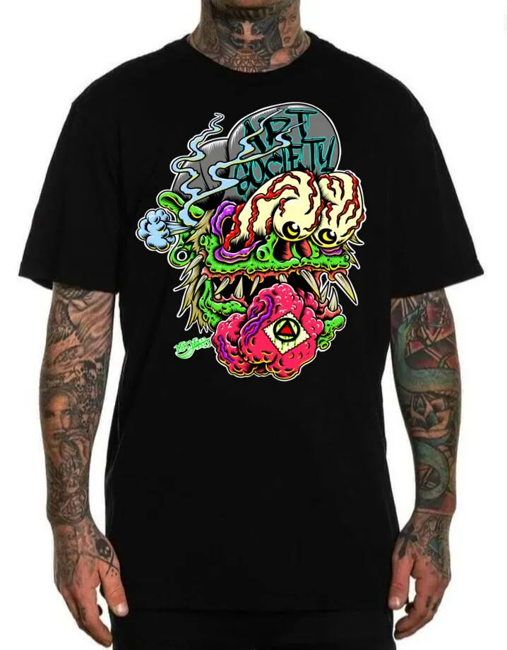 Art Society x Retro Kings MONSTER DROP TEE BLACK