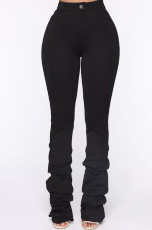 High-Rise Stacked Pants