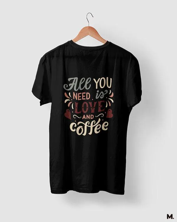 Love and coffee printed t shirts