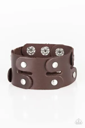 Paparazzi Downright Desperado - Brown  Urban Mens Bracelet